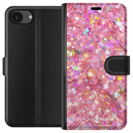 Kompatibel Tegnebogsetui til Apple Apple iPhone 16e Cactus and Friends – PinkGlitter