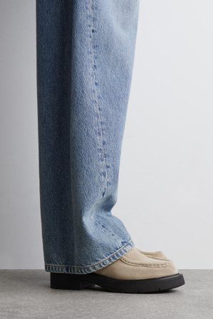 COS Femme Bottines À Lacets En Daim in Beige