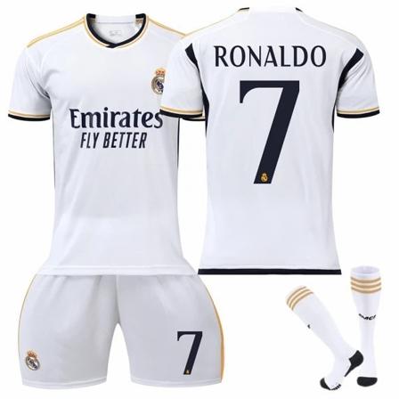 23-24 Ronaldo 7 Real Madrid trøje ny sæson seneste fodboldtrøjer Kids 26(140-150cm)