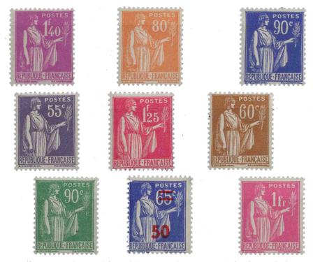 Frankrig 1937-1939 - YT 363-371 - Postfrisk