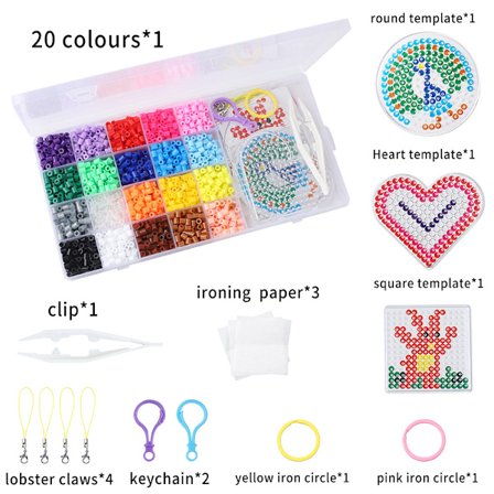 5mm pusselbönor DIY handgjord intelligensleksak pusselbönor set