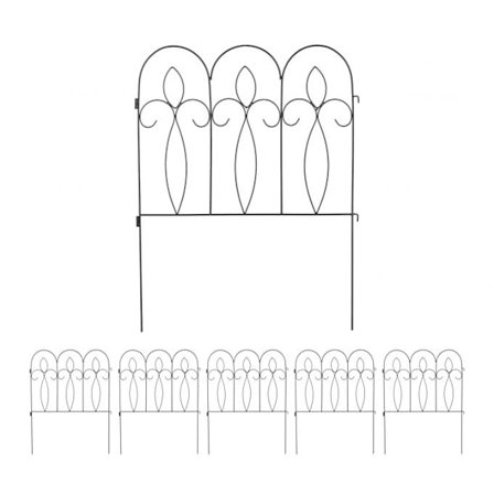 rabattstaket i metall i 6 delar