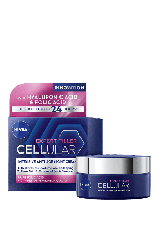NIVEA Nattkräm Hyaluron Cellular Filler Firming Night Cream 50 ml Nattcreme Dam ONESIZE