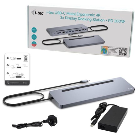 I-TEC dokkingstasjon - USB-C / USB4 / Thunderbolt 3 / Thunderbolt 4 - 11-slot - HDMI, 2 x DP - 1GbE