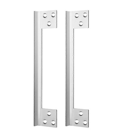 2 stk. Dørlåsbeskyttelsesplate Utadslående Vinkel Låsbeskytter Dørlåsdeksel Lås Skjold L-formet Sikkerhet 11 tommer - WELLNGS