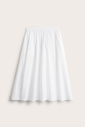 Kappahl | Kjol i bomullspoplin Vit S | Vit