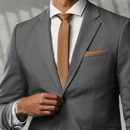 Light Brown 6cm Basic Tie for Men - Skinny ties