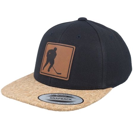 Kiddo Cap - Zwart snapback Cap - Kids Ice Hockey Engraved Cork/Black Snapback @ Hatstore