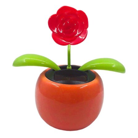 Bilprydnad Rolig Solcellsdriven Dekorationsgåvor Bilinstrumentbräda Dansande Blomma Gungande Leksak -Sy
