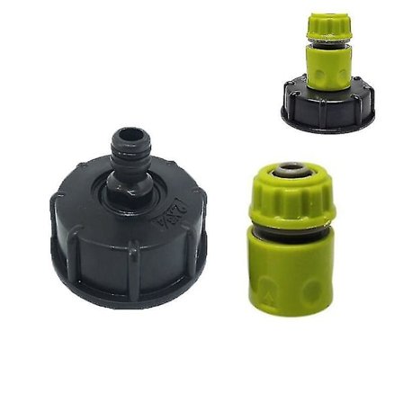 IBC Tank Tap Adapter Vann Slangehette Kobling Hage Slangekran Hage