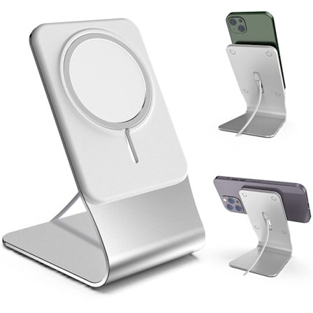Puhelinteline MagSafe-laturille, puhelinteline työpöydälle 【Huomautus: Vain teline, Magsafe-laturi ja -kaapeli eivät sisälly】