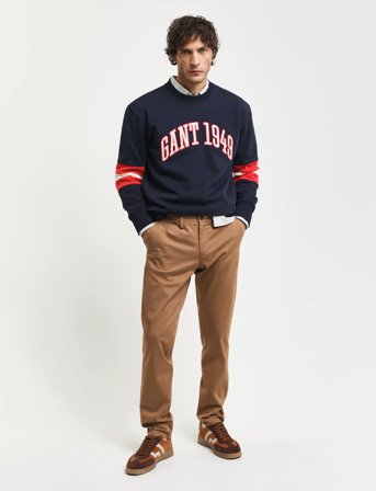 GANT Slim Twill Chinos - Beige - 32 x 32