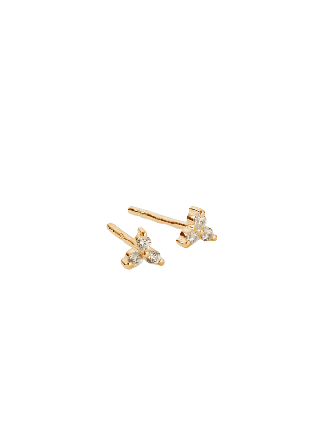 Syster P Celestia Triple Stone Studs Gold Örhängen Dam Guld ONESIZE