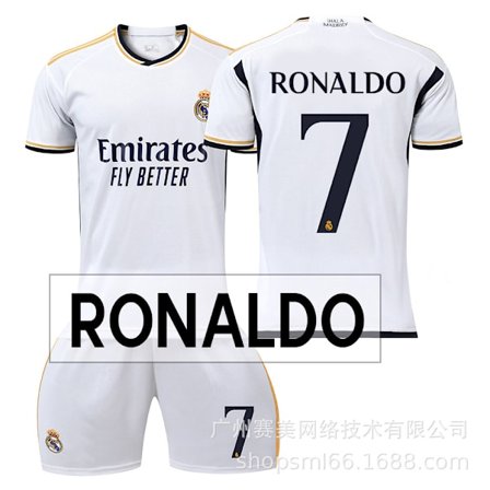 23-24 Ny Real Madrid Hjemme Barn Voksen Fotballsett-7 RONALDO-24#