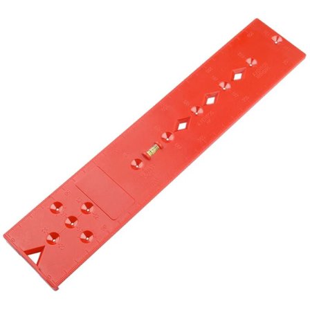 Träbearbetning Borr Locator Plast Vattenpass Locator Borr Guide Träbearbetning Hålslag Verktyg 1 Styck