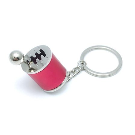 2 ST Gear Stick Knob Nyckelring Bilnyckelring RÖD