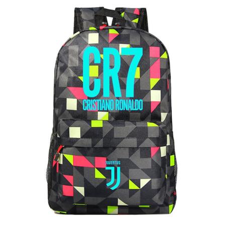 Sininen valoisa ympäröivä jalkapallo Ronaldo Teinien koululaukku: Tyylikäs unisex casual reppu[HK] 1