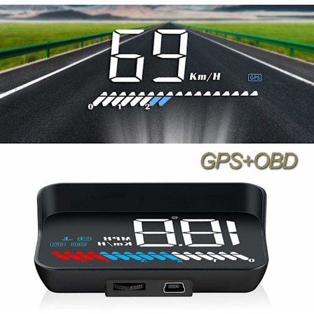 Bil HUD Head Up Display OBD2 & HUD GPS Display, 3.5 Tommer Hea,ZQKLA