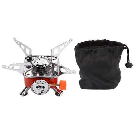Vikbar Spisbrännare Mini Storlek Snabb Tändning Fritt Justerbar Hopfällbar Spis Campingbrännare för Backpackers