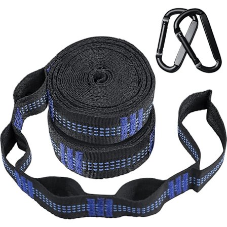 Hängmattsremmar Camping Hängmatta Träremmar Set, 20ft Lång Combo, 30+2 Loopar, 2000 lbs Högbelastningsremmar