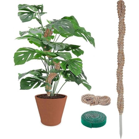 Mosstok til Planter Monstera, 120 cm Bøjelige Plantepinde til Indendørs Brug, Mosstokke til Klatreplanter, Plantestøtte til Krybende Planter der 