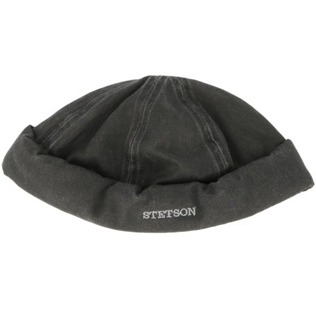 Stetson - Noir shortbeanie Bonnet - Docker Co/Pe Black Short Beanie @ Hatstore