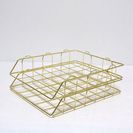 2 st. Stapelbara Metalliska Arkivförvaringslådor för Skrivbord, A4-papper