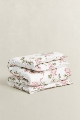 GANT - Blomsterprint dobbeltdynetrekk washed pink