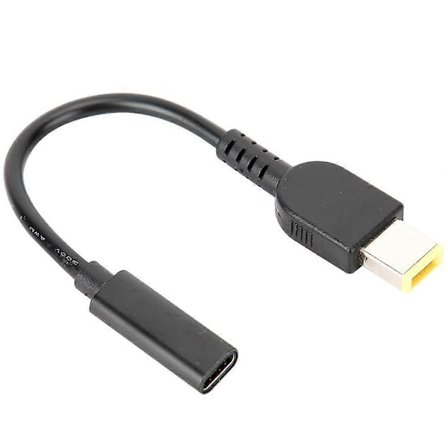 Kompatibel med Thinkpad Fyrkantig Kontakt 11mm x 4.5mm Hane TypeE C Hona Ingång Adapterkabel