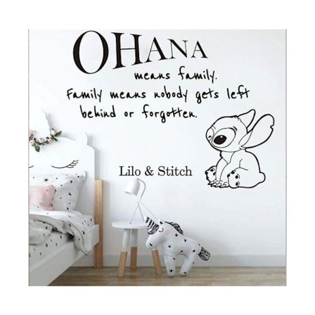 Stitch Vinyl Anime Vægklistermærke, Kreativ PVC Tapet, Dekorativ Vægklistermærke til