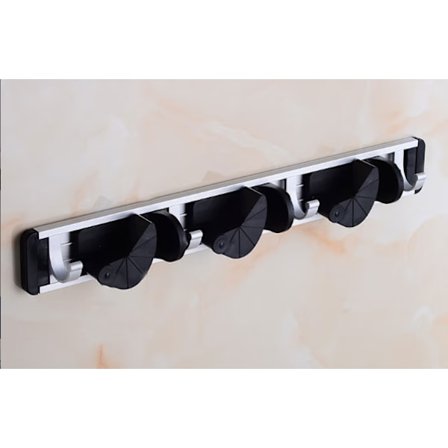 (Tre huller) Vægmonteret kost, moppe og kost holder, vægmontering