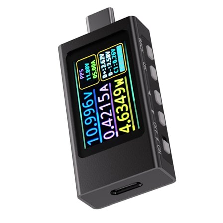 Bærbar USB C protokollanalysator spenning strømtester sanntidsovervåking digitalt amperemeter voltmeter i aluminium