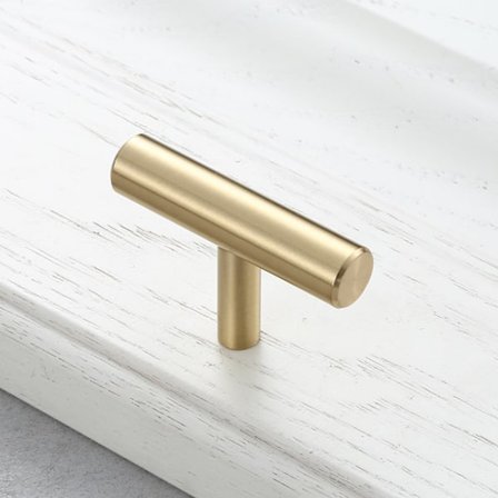 Set med 10 mässingsknoppar för skåp, dörrar, lådor - Guld 5 cm