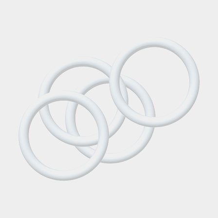 Gummiring till kapell vit Ø47mm tjocklek Ø7mm 4st.