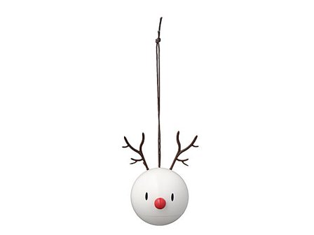 HOPTIMIST Figur Reindeer Ornament 2stk White