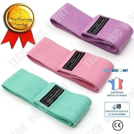 TD Fitness Tillbehör - Styrketräning, 3 delar Bomull Yoga Resistance Band Anti Halk Fitness Elastic Pull - Typ 3in1 Set