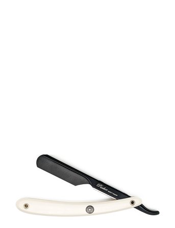 Parker Parker Ptwba - White Abs Handle Push Type Black Blade Holder Barber/Straight Razor - White - ONE SIZE