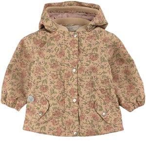 Wheat Moonstone Flowers Ada Tech Shell Jacket 74 cm - Coats and jackets - 74 cm - Green - Mädchen