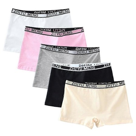 5-pakks Jentetruser Sett Stretch Bomulls Pustende Truser Undertøy for Jenter En Størrelse - FARGE: Sett 3