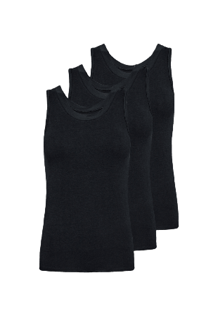 JBS of Denmark Ekologisk Bambuviskos, 3-pack Top, Rosa Linnen Dam Svart XL