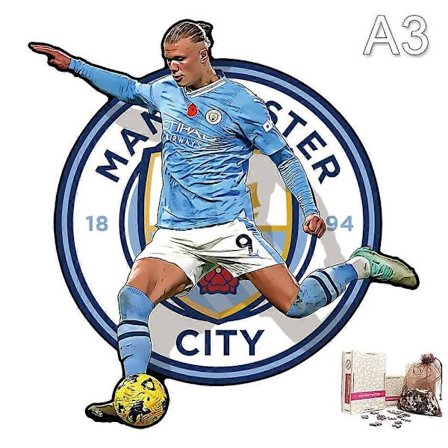 Puinen jalkapalloilija palapeli Eläinpalapeli Puukäsityölelut lapsille Salaperäiset söpöt eläimet Puinen palapeli aikuisille (h)