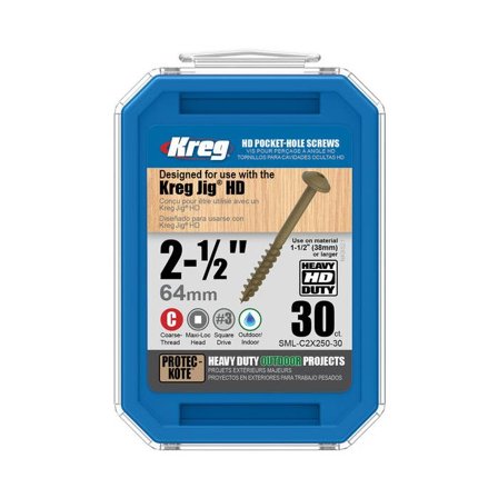 Kreg SML-C2X250-30 Skruv 64 mm 30-pack, Infästning