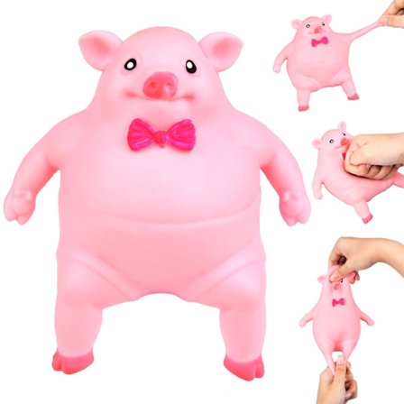 1 myk stressleketøy i form av en gris