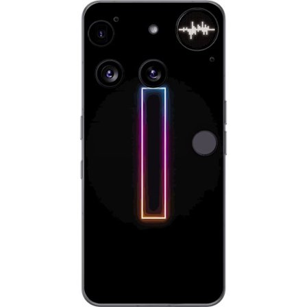 Kompatibel Mobilcover til Nothing Nothing Phone (3) Minimalistisk neonbogstav I i regnbuefarver mod mørk baggrund