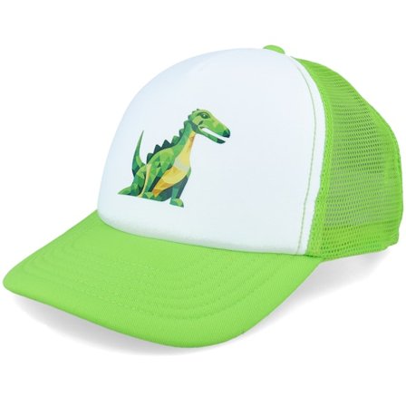 Kinder Kiddo Cap - Grün trucker Cap - Kinder Geometry Dinosaur Limegreen/White Foam Trucker @ Hatstore