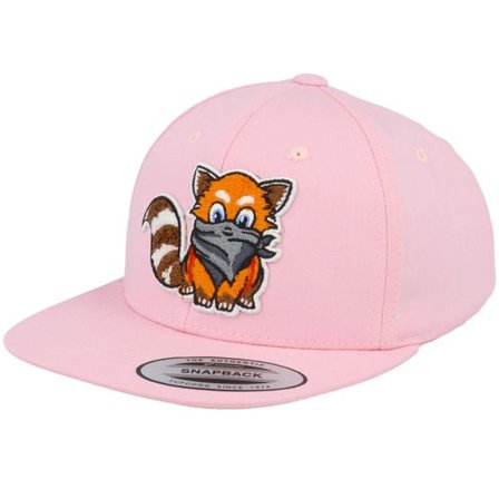 Kiddo Cap - Rosa snapback Keps - Kids Hatsie The Red Panda Pink Snapback @ Hatstore