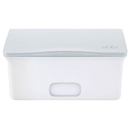 Baby vådservietter dispenser med vægtet plade og sikker forsegling, essentiel til børneværelset og babyregistret for at holde vådservietter friske, 
