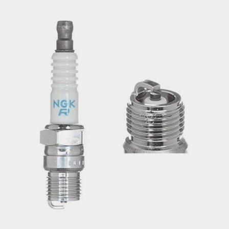 NGK tändstift BR5FS för motorer i högkvalitativ keramik och metall, silver och vit färg för optimal prestanda