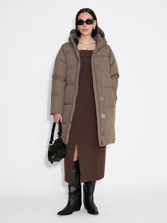 Holzweiler - Loen Down Jacket - Taupe - Womens - Extra Large