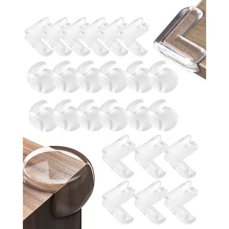 24 stk. Baby Safety Corner Protectors for Kids, Silicone Safety E